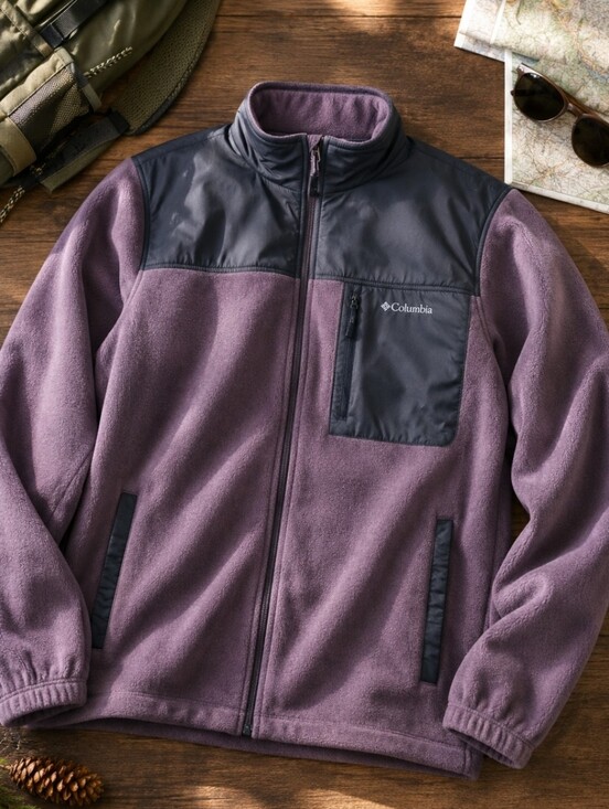 Columbia Other - Columbia Dusty Plum Fleece Jacket XL Gorpcore Full Zip Hiking Outdoor